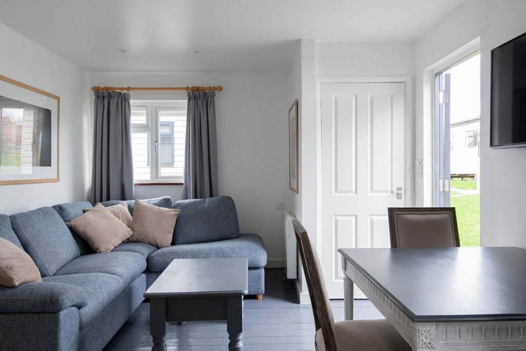 Holiday lodges at Bedgebury Park in Kent.