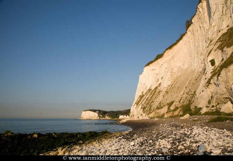 Morning at Saint Margaret Bay, at the famous White Cliff of Dover, Kent, England